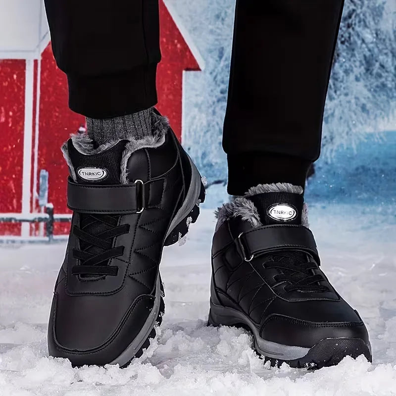 Warme Chloe dames winterlaarzen, grijze geïsoleerde outdoor enkellaars met stevige antislipzool voor sneeuw.
