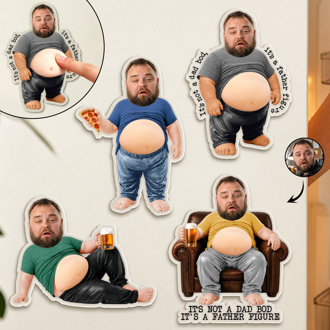 Grappige acryl koelkastmagneet voor papa, perfect vaderdag cadeau. Toon liefde en humor op de koelkast.
