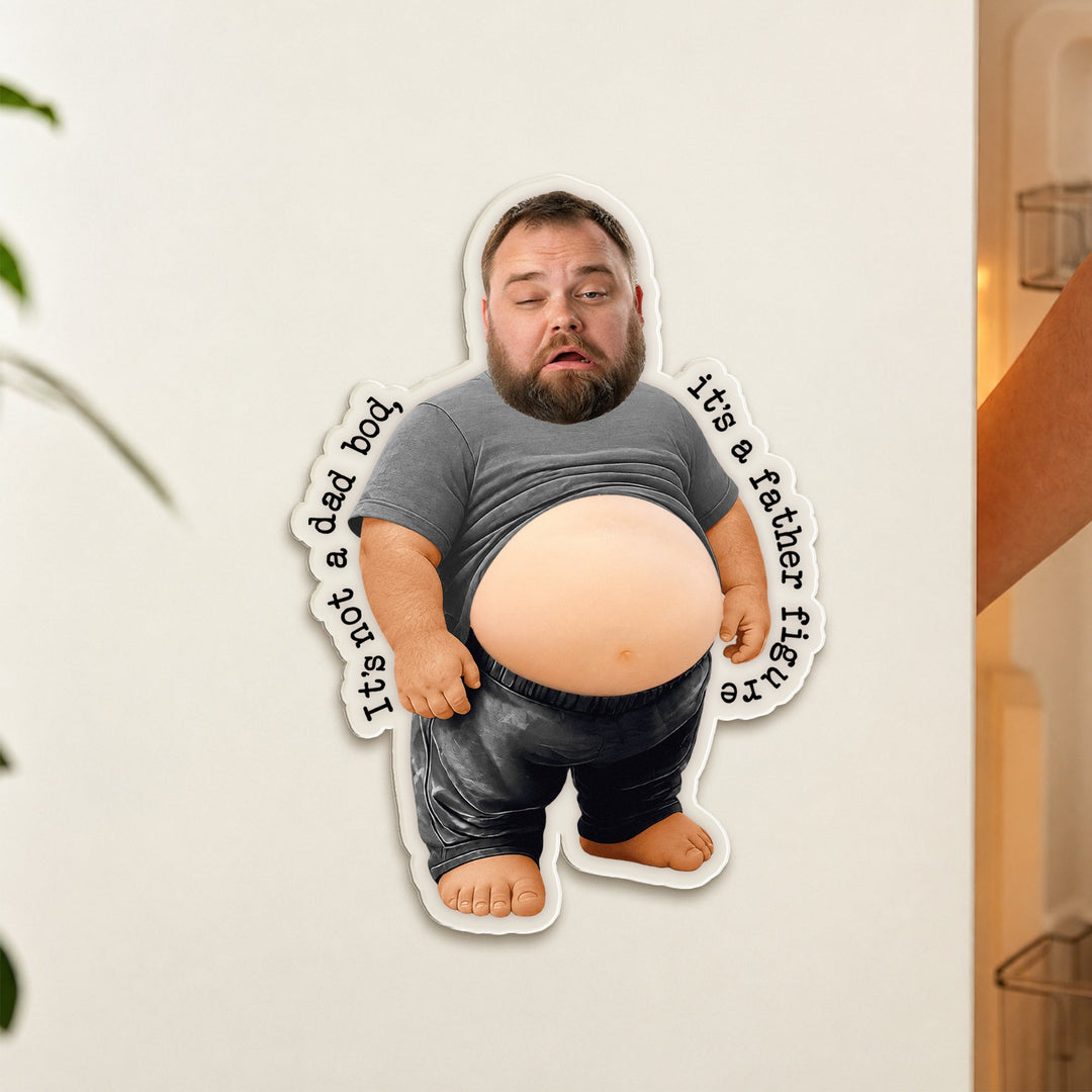 Unieke vaderdag cadeau: grappige papa koelkastmagneet van acryl. Ideaal geschenk voor elke vaderfiguur.