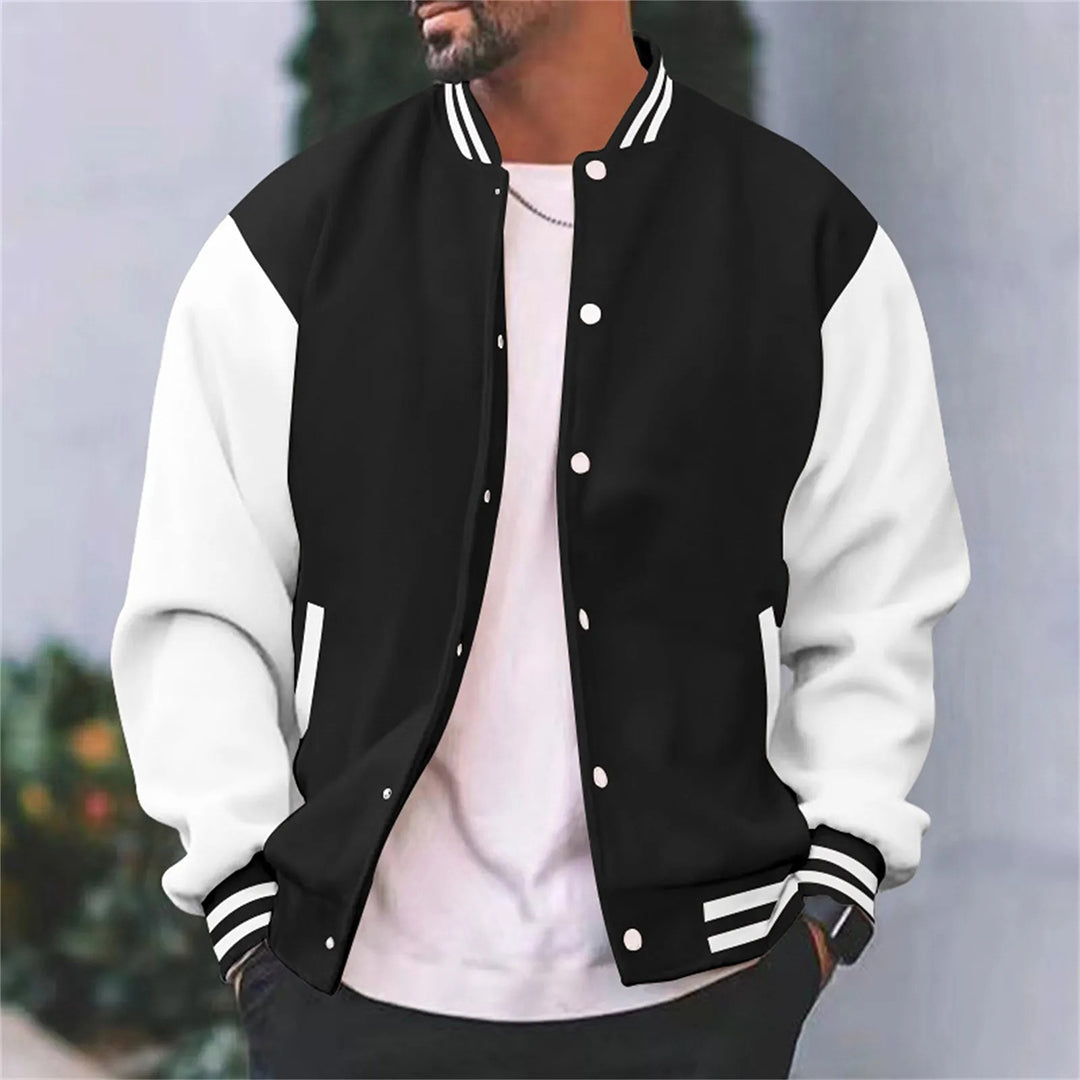 Modieus Hoymans heren bomberjack. Casual sportieve jas, ideaal als comfortabel baseballjack voor de herfst.
