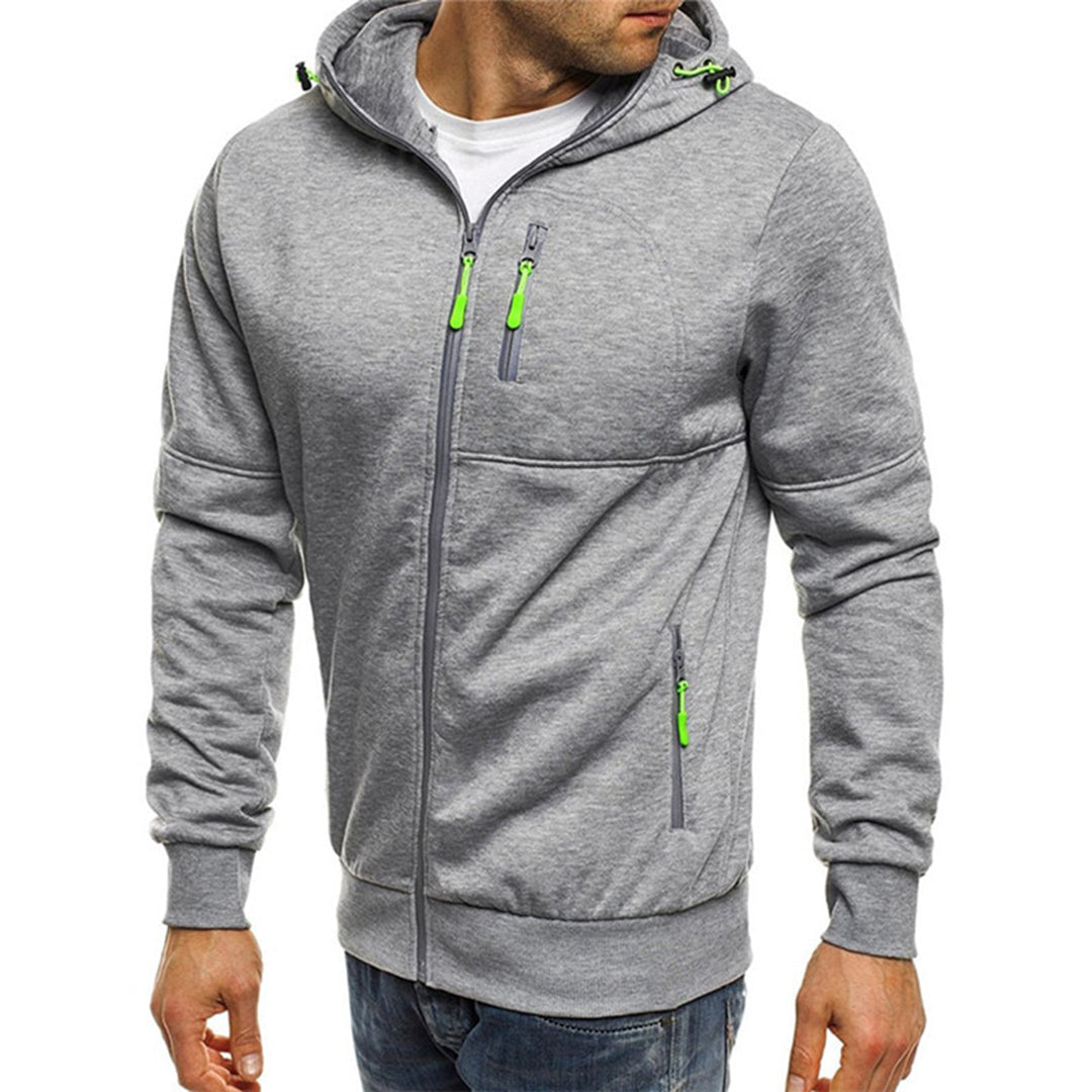 Warm fleece vest voor heren, met capuchon en ritssluiting, perfect voor koude dagen.