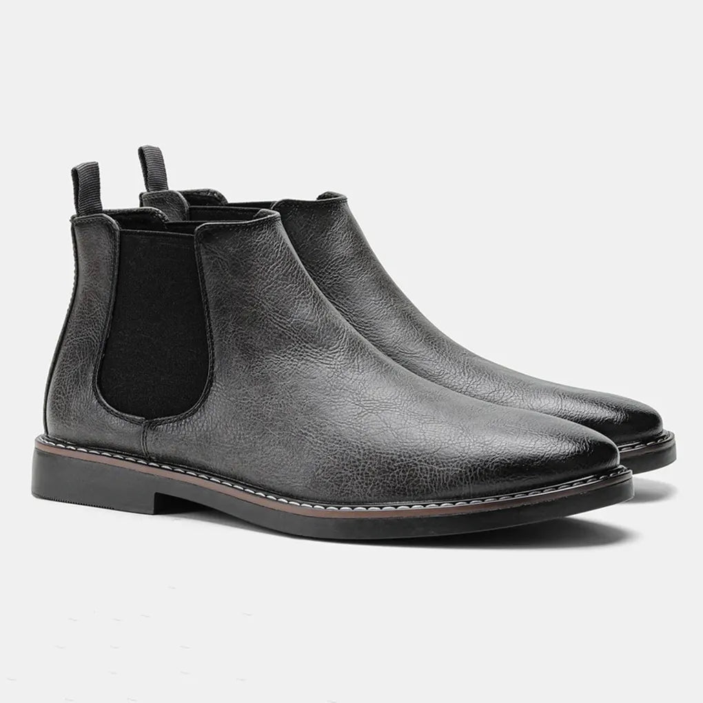 Grijze heren mode laarzen, Chelsea enkellaarzen die elke outfit compleet maken.