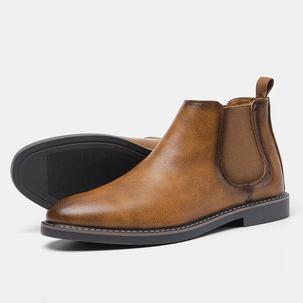 Grijze heren Chelsea laarzen, perfect voor zowel casual als formele outfits.