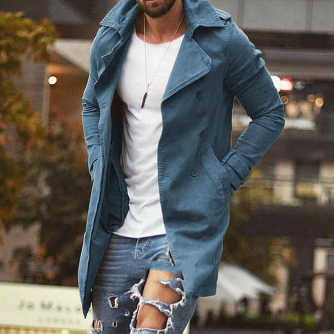 Nieuwe warme & comfortabele lange herenjas, getailleerd premium design voor koude winterdagen.
