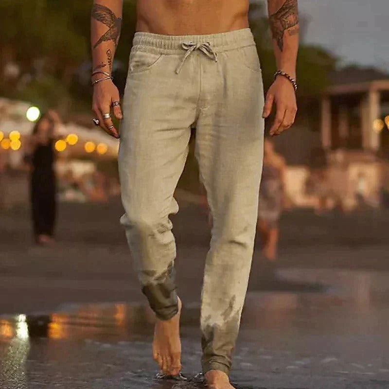 Stijlvolle heren casual broek voor de zomer, koel en lichtgewicht, perfect voor elke gelegenheid.