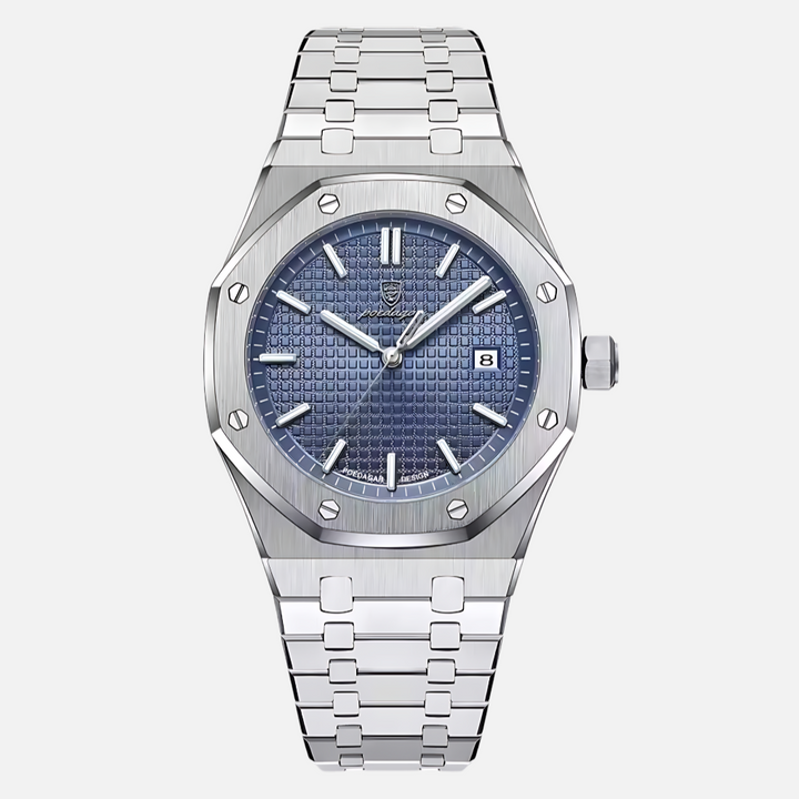 Elegant herenhorloge van roestvrij staal met klassiek design. Stijlvol quartz polshorloge voor mannen.