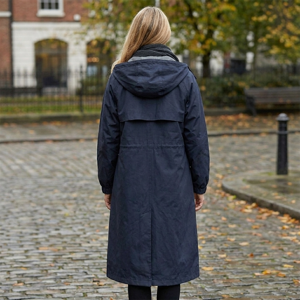 Duurzame waterdichte damesjas met capuchon, lichtgewicht. Comfortabel voor dagelijks gebruik & herfst.