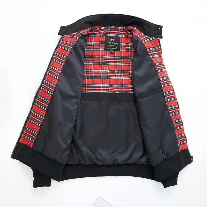 Duurzame heren Harrington jas, essentiële bovenkleding voor lente en herfst, met casual en nette uitstraling.