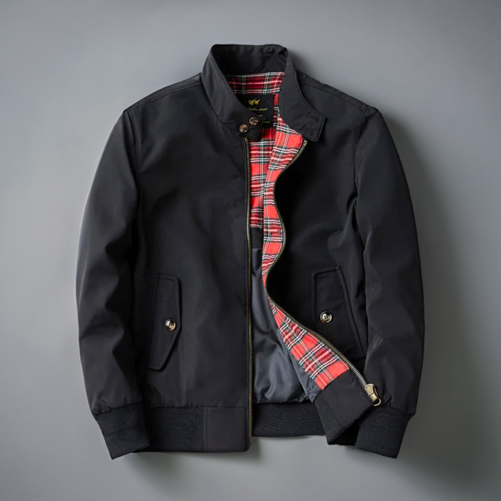 Klassieke Harrington jas voor heren, tijdloze stijl, perfect voor het tussenseizoen. Met praktische ritssluiting.