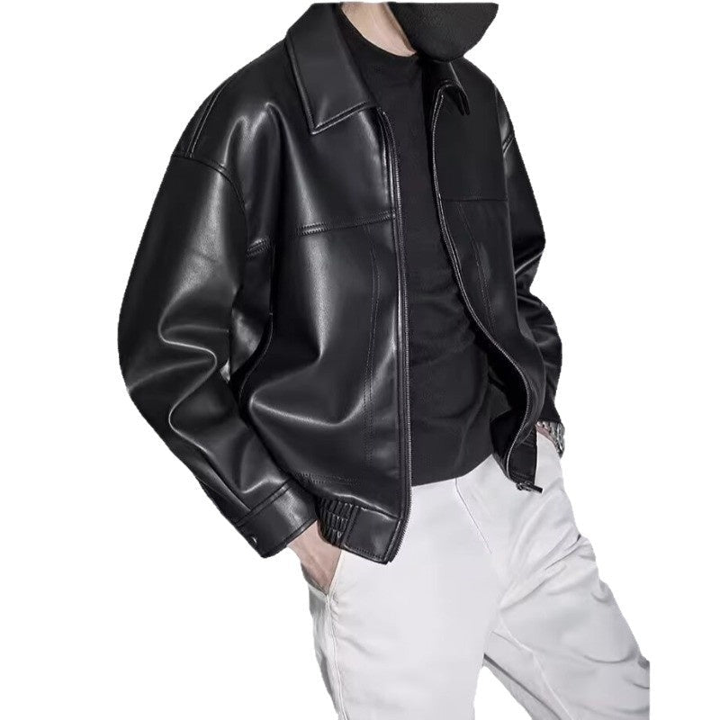 Trendy heren oversized jas met rechte kraag, perfect als casual jas voor diverse seizoenen.