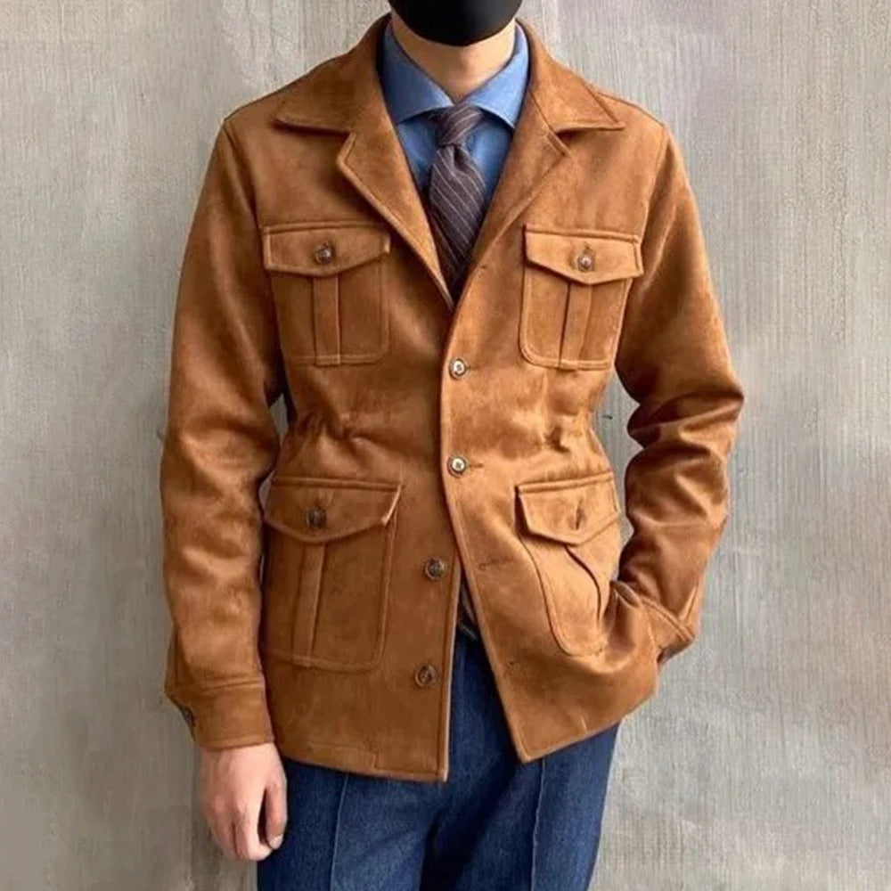 Stijlvolle smartcasual herenjas, tijdloos ontwerp met knoopsluiting. Perfecte bovenkleding voor herfstmode.