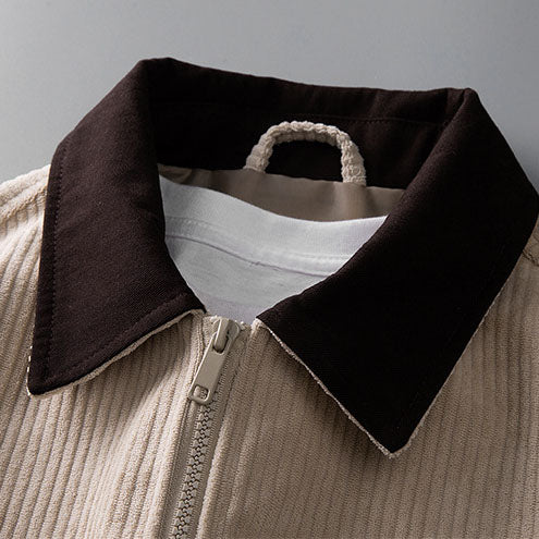 Trendy heren Harrington jas met opstaande kraag, perfecte bovenkleding voor casual outfits.