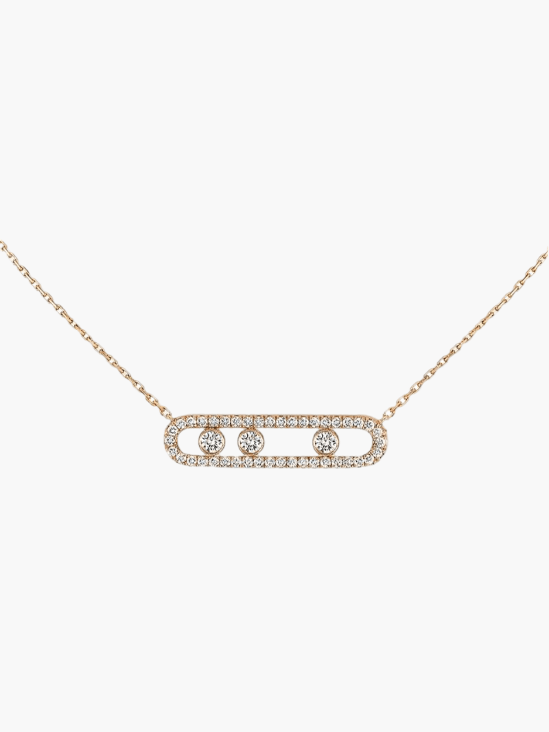 Luxe Aurora ketting voor dames met sprankelende bewegelijke diamanten, ideaal voor speciale gelegenheden.