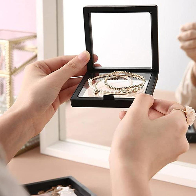 Gesloten elegante sieradendoos voor dames, beschermt juwelen en sieraden tegen stof en krassen.