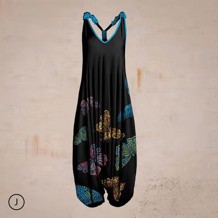 Comfortabele losvallende Lina jumpsuit, uw perfecte metgezel voor ontspannen zomeravonden.