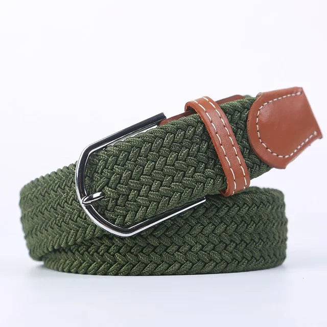 Beige flexibele imitatieleer riem, unisex, geschikt voor diverse stijlen en gelegenheden.