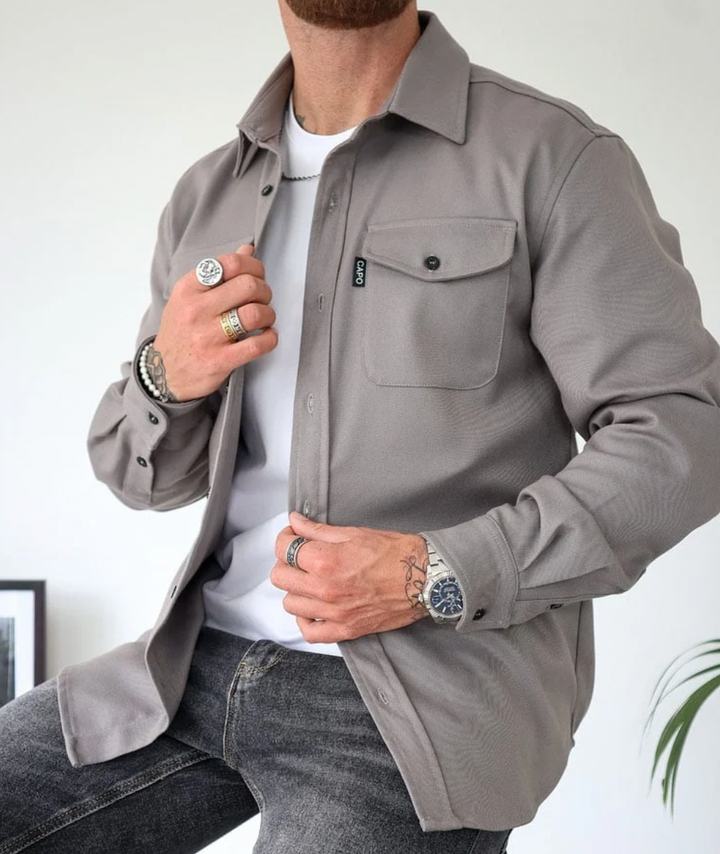 Comfortabel Hoymans heren shirtjacket, perfect voor lagen. Warme herfst/winter jas, ideaal als casual overshirt.