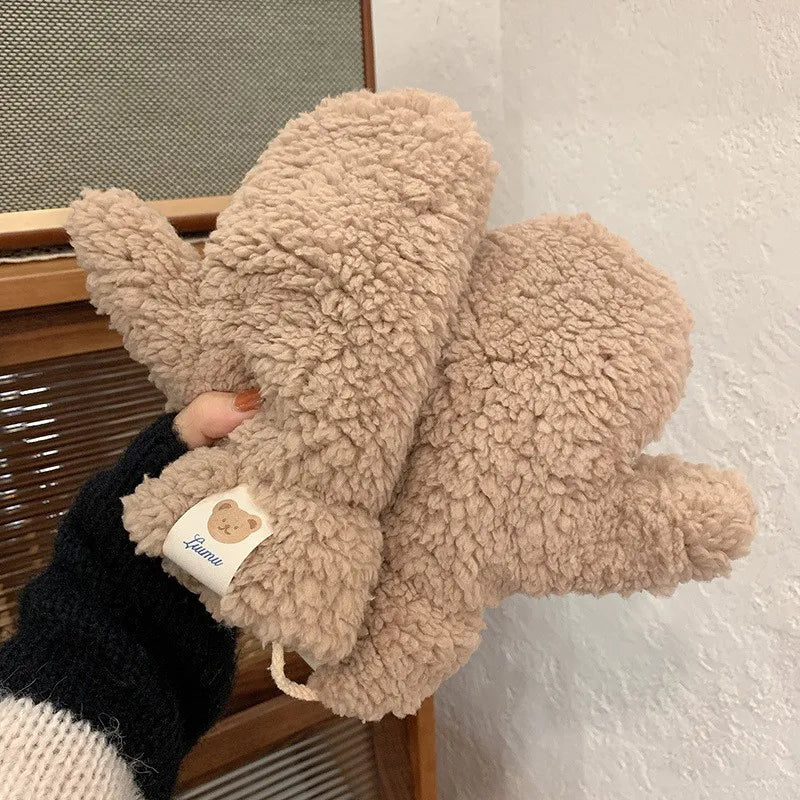 Warme dames teddy wanten; ideaal tegen de winterkou. Bieden comfort en stijl.