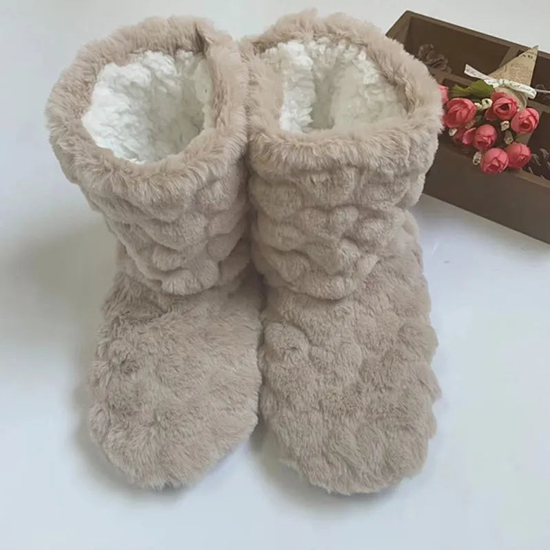 Dames hoge pantoffels, ultiem warm en comfortabel. Perfect voor thuis.