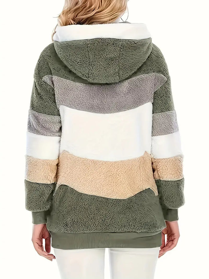 Grijze Layla damesjas, mid-lengte, capuchon, warme en veelzijdige outdoor winterjas.