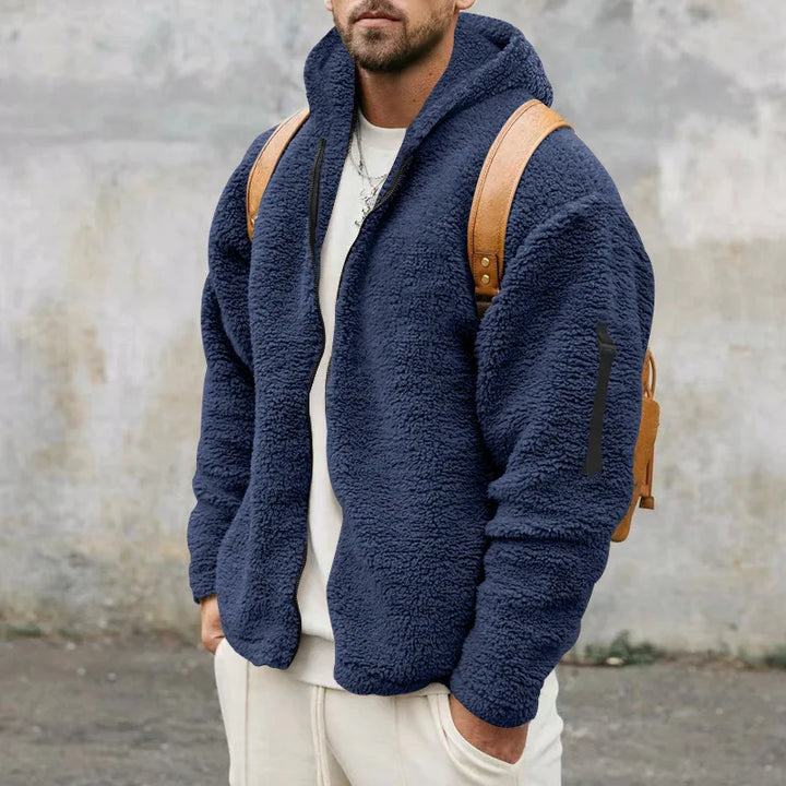 Heren winterjas Joshua met capuchon, perfect als bovenkleding voor een actieve levensstijl.