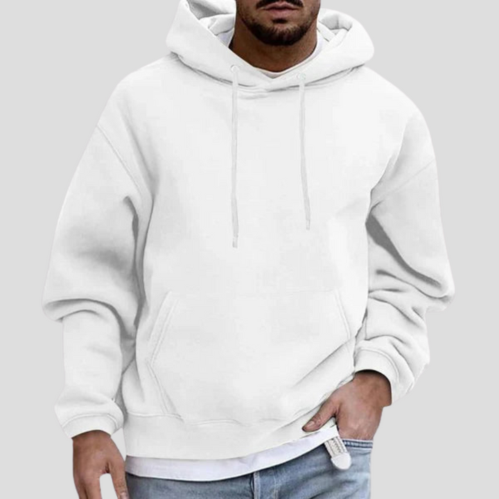 Casual heren hoodie Owen met verstelbare capuchon en lange mouwen, losse pasvorm, moderne look.
