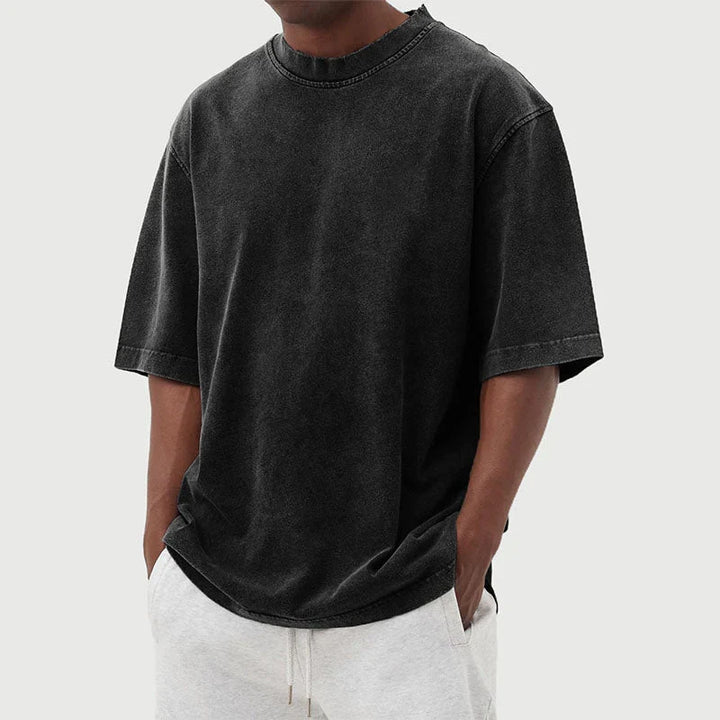 Stijlvol effen t-shirt voor mannen met een relaxte fit, ideaal voor een veelzijdige casual look.