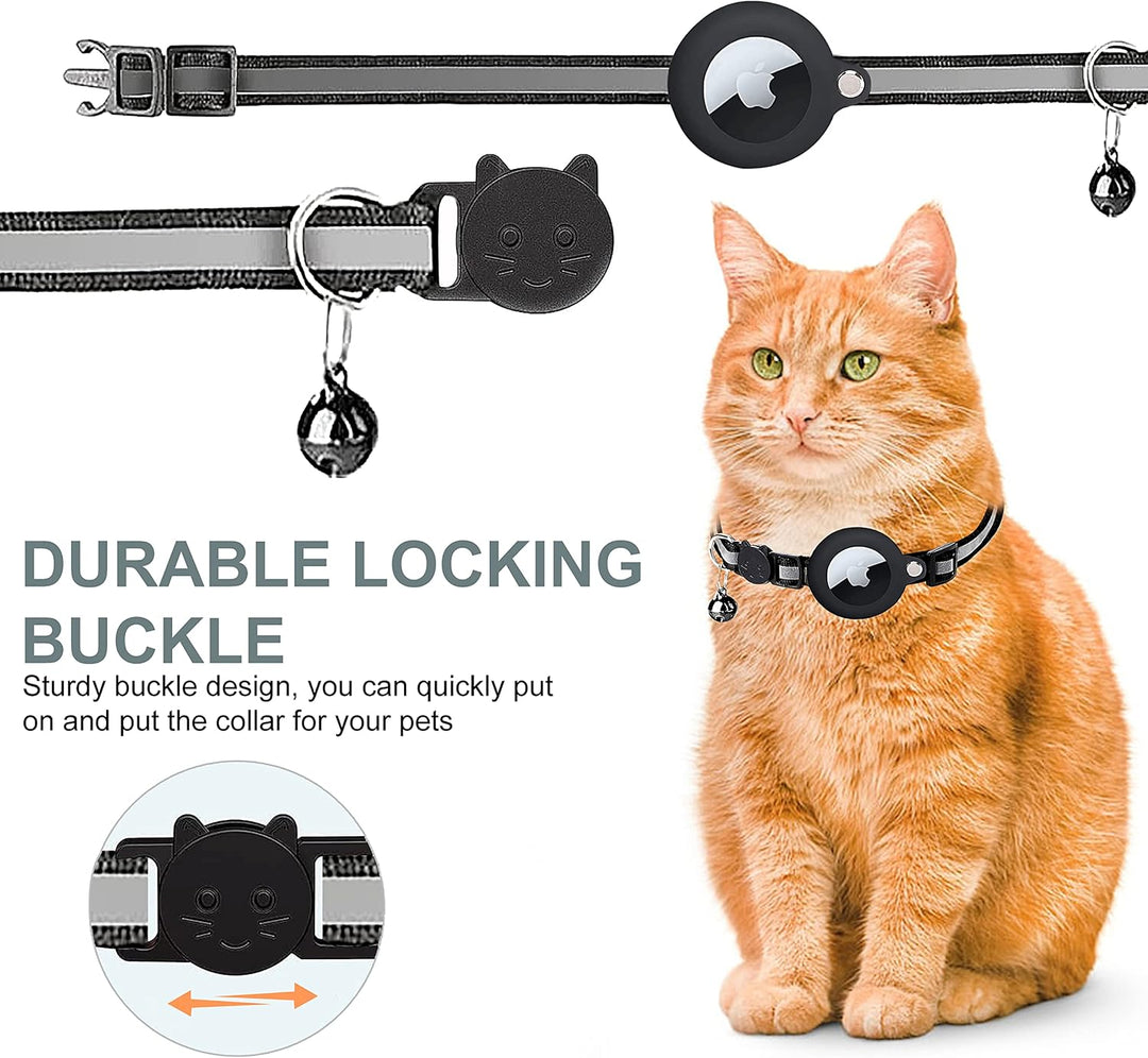 Reflecterende katten tracker halsband voor maximale zichtbaarheid in het donker.