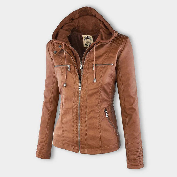 Stijlvolle dames vegan leren jas, een must-have voor casual mode.