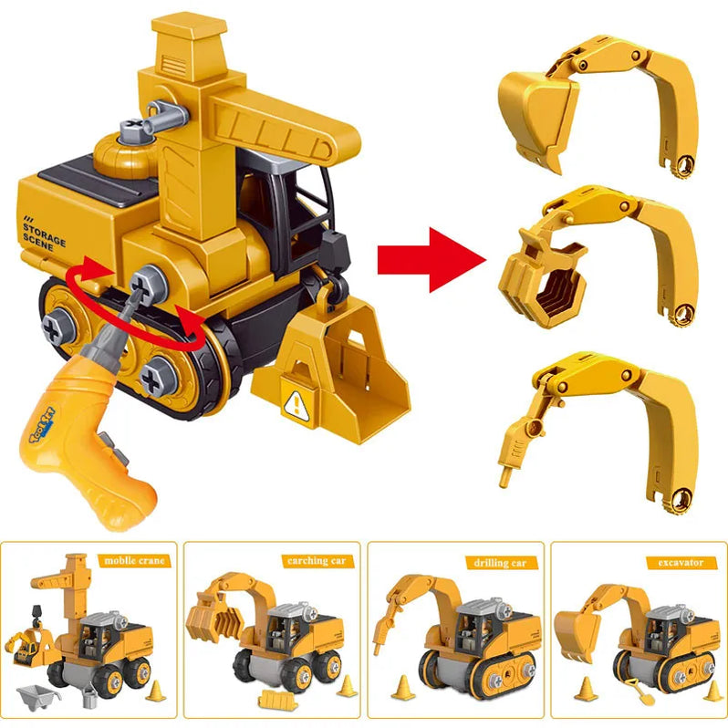 Cadeau voor kinderen: Constructo bouwvoertuigen speelset voor uren creatief speelplezier en leerzame constructie.