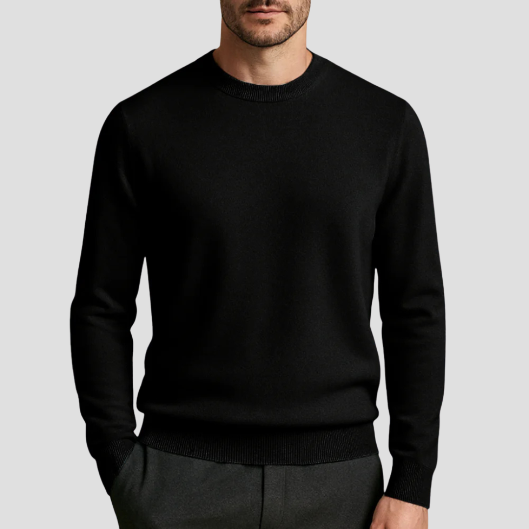 Warme herfst/winter trui Marcus, ronde hals, comfortabel en onmisbaar voor stijlvolle lagen herenmode.