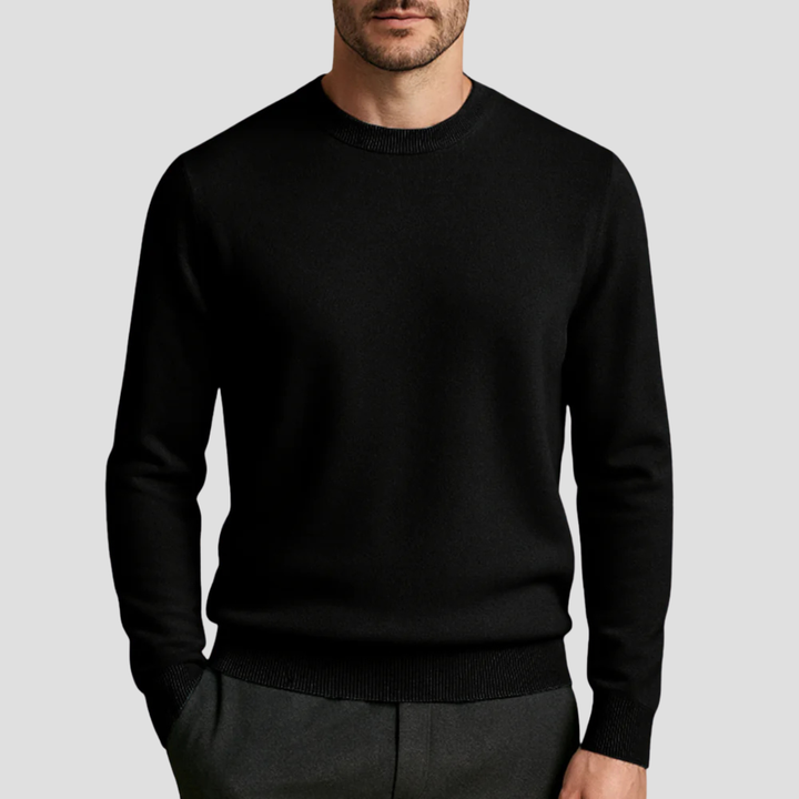 Warme herfst/winter trui Marcus, ronde hals, comfortabel en onmisbaar voor stijlvolle lagen herenmode.