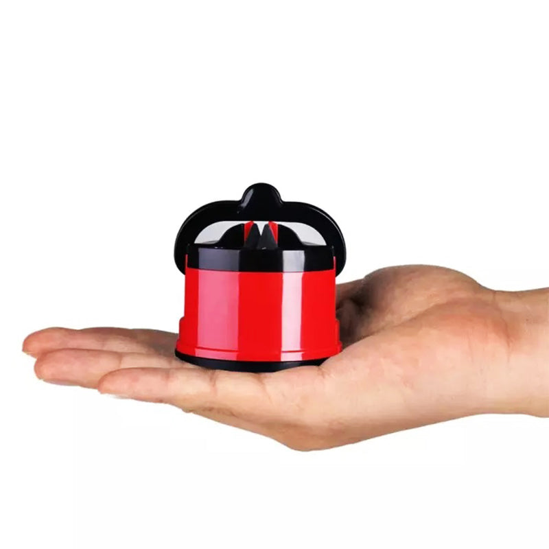 Compacte messenslijper met zuignap, eenvoudig en stabiel slijpen van al je keukenmessen.