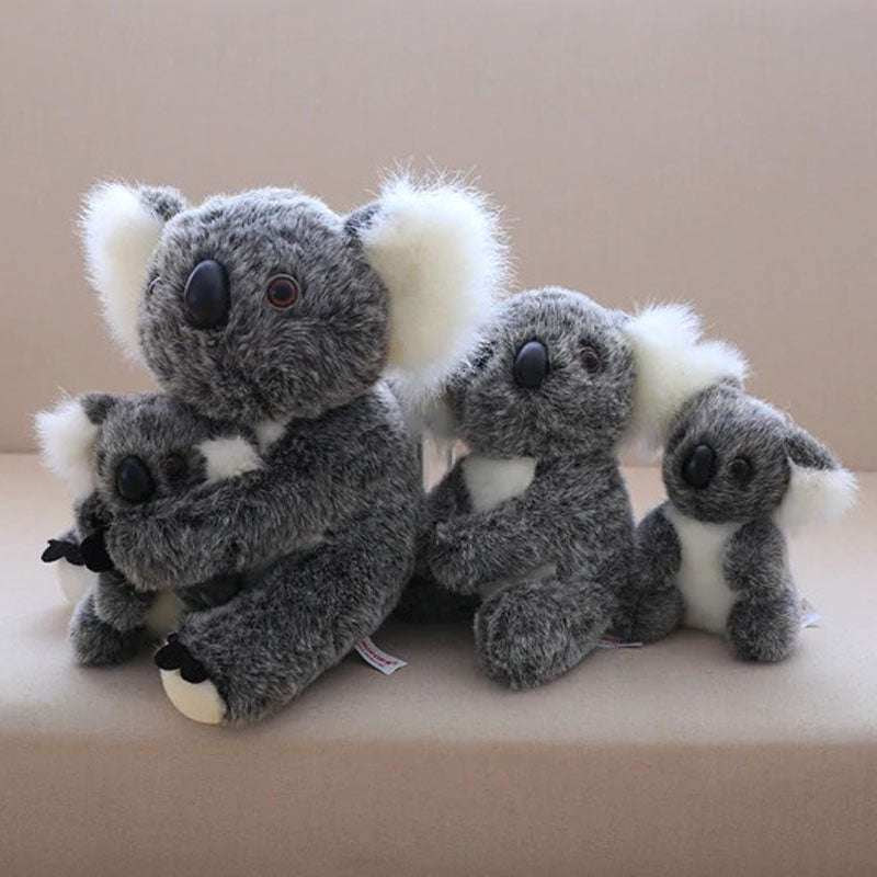 Compacte 28 cm koala knuffel, een schattig grijs en wit pluche knuffeldier.