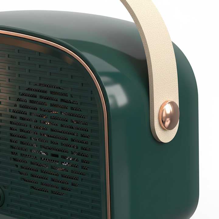Stijlvolle retro Bluetooth-luidspreker van TuneHaven. Combineert vintage esthetiek met moderne audio.