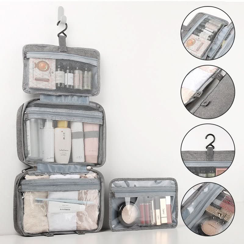 Slimme reisaccessoire: cosmetica organizer met 4 vakken houdt alles netjes.