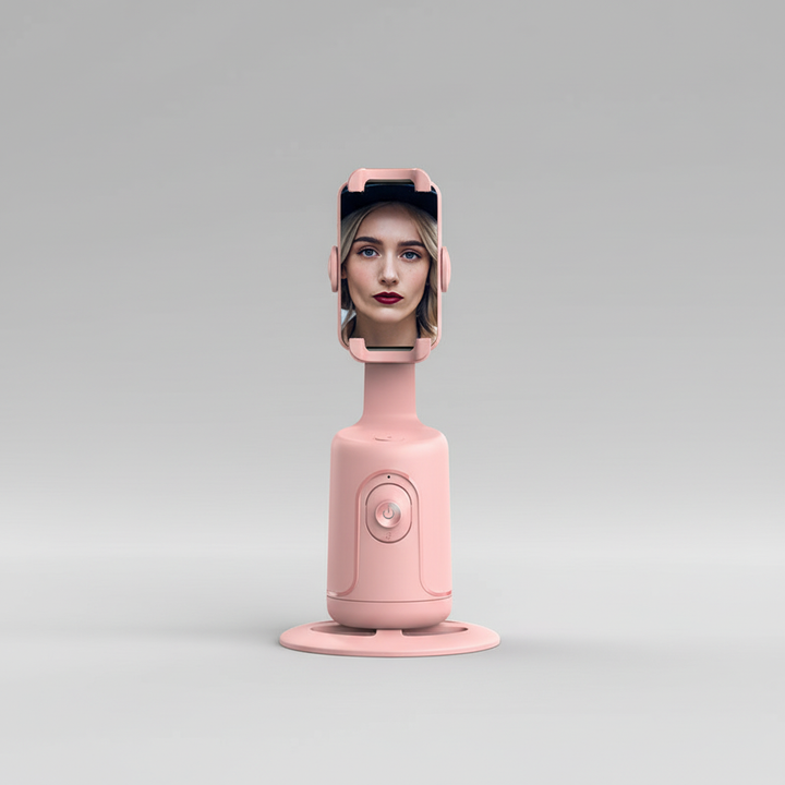 Compacte gimbal selfie stick met auto-tracking en gezichtsherkenning voor stabiele video-opnames.