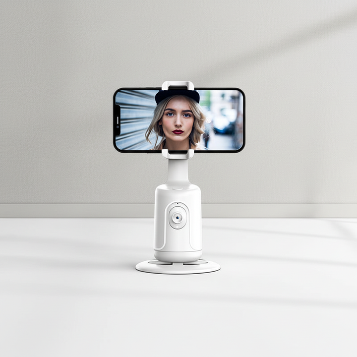 Handige auto-tracking gimbal voor livestreams, houdt je altijd in beeld, zelfs bewegend.