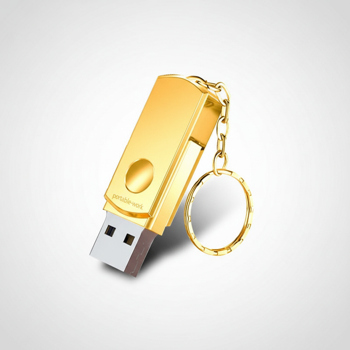 Waterdichte aluminium 2TB USB stick, ideale compacte geheugenstick voor onderweg.