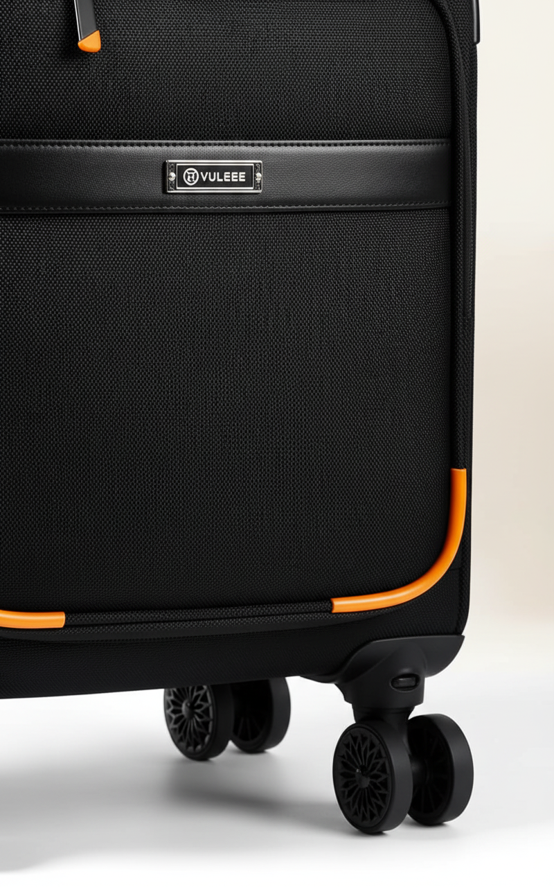 Elegant donkere reistrolley met wielen. De TravelBuddy is een compacte handbagage tas, perfect voor cabine bagage.