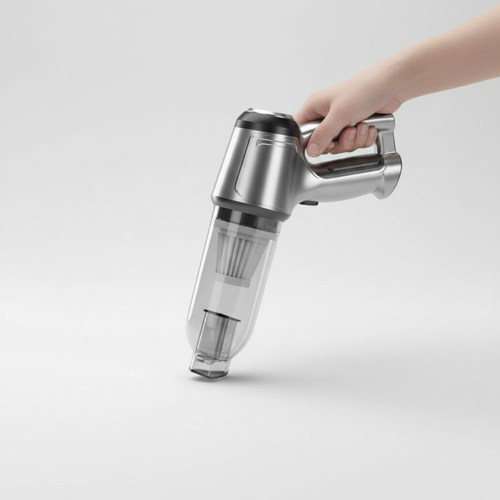 Krachtige mini draadloze stofzuiger, de perfecte compacte reiniger voor snelle auto- en huishoudelijke klussen.
