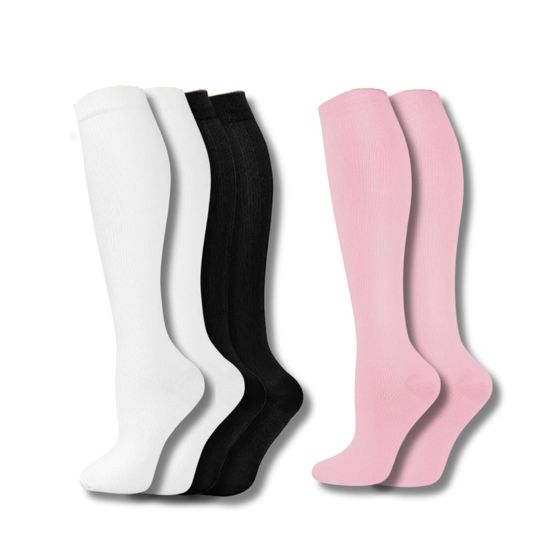 Paar VitalEase dames orthopedische compressiesokken. Voor fitte benen, verbeterde bloedcirculatie en minder zwelling.