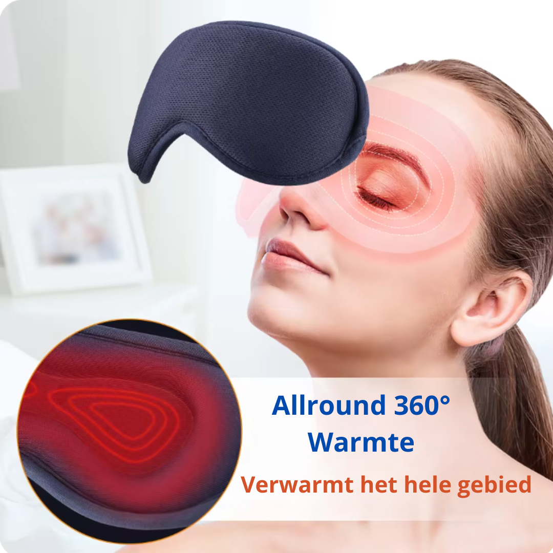 Modern oogmassageapparaat met warmtefunctie; verlicht hoofdpijn, migraine en vermindert stress effectief.