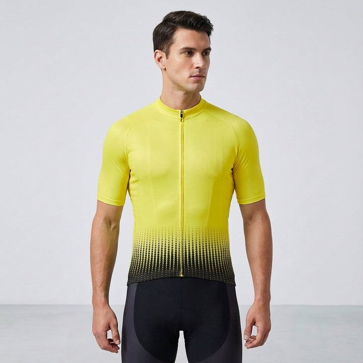 Heren fiets sport set 'Ted' in grijs/oranje, combineert performance, comfort en moderne stijl.