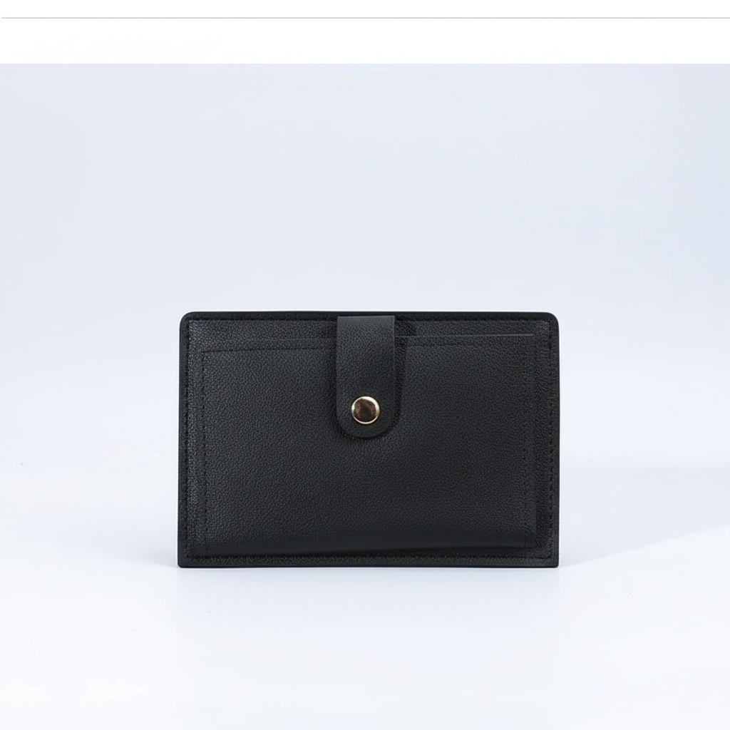 Stijlvolle grijze geruite PU leren dames portemonnee, compact en elegant voor dagelijks gebruik.