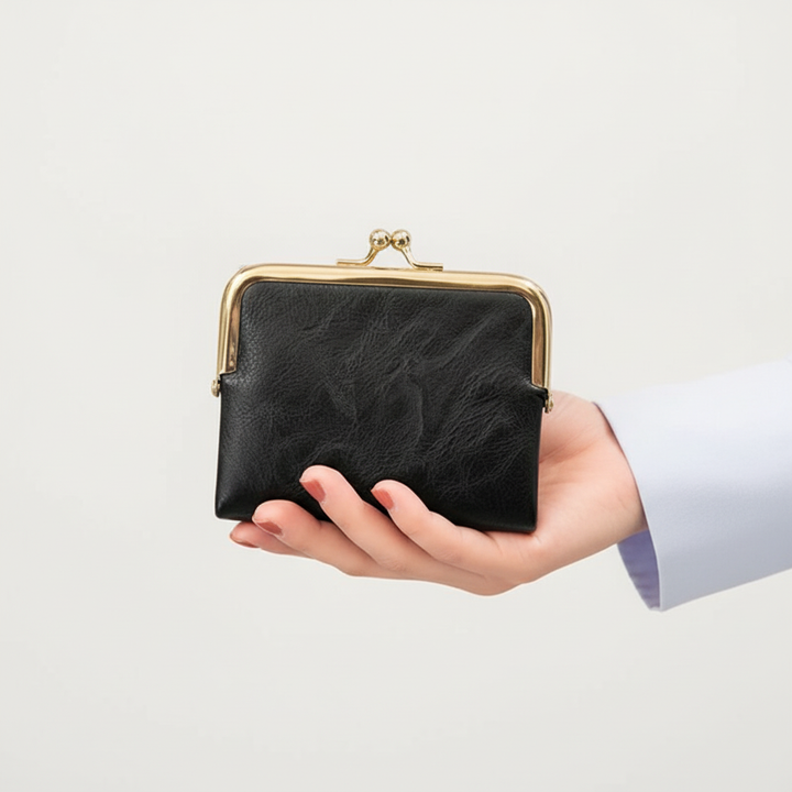 Stijlvolle compacte portemonnee van PU-leer, unisex model, ideaal voor pasjes.