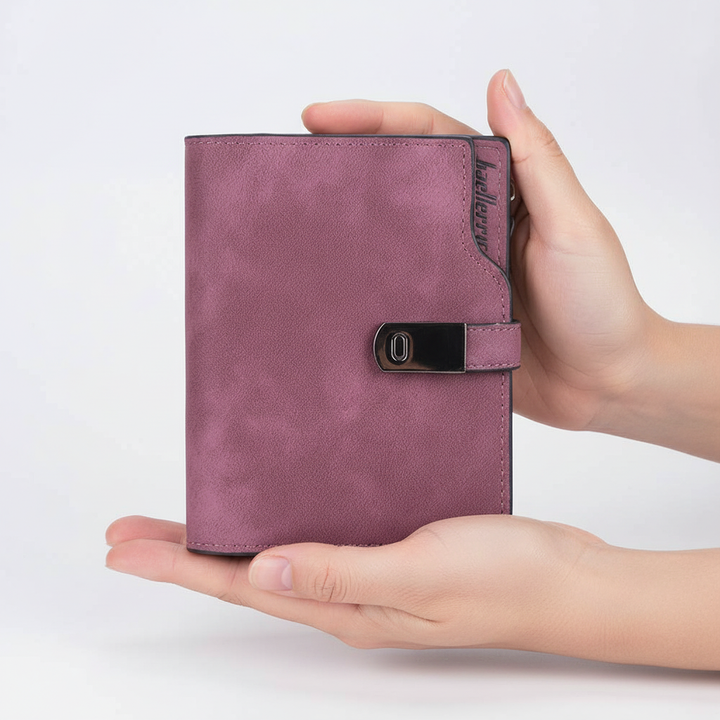 Veilige en compacte dames portemonnee van PU-leer, korte stijl met ritsvakken voor optimale organisatie.