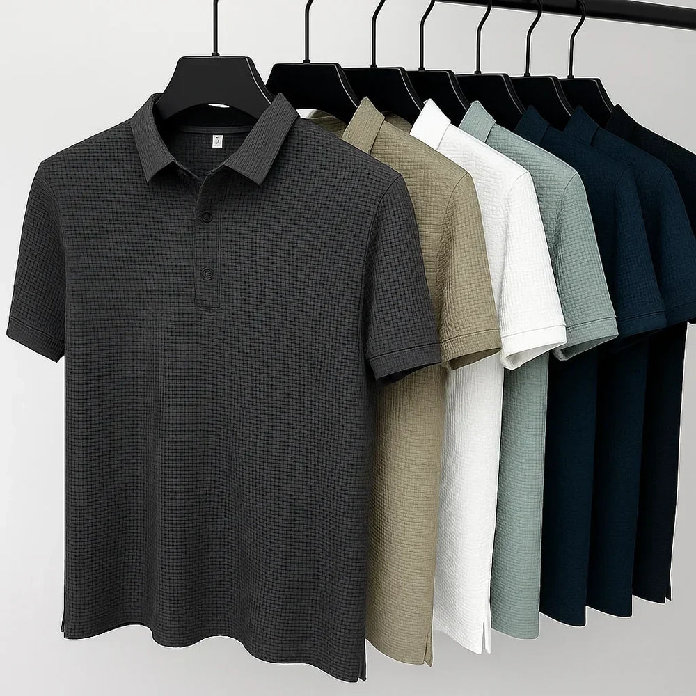 Stijlvol heren poloshirt met korte mouwen, ideaal voor een modieuze smart casual look.