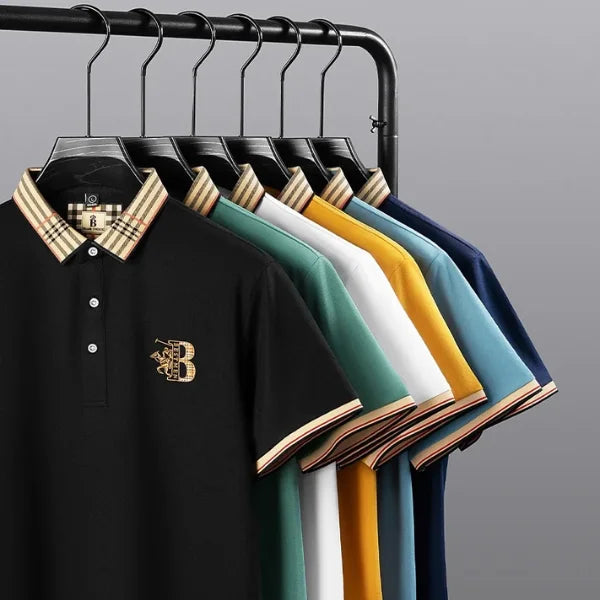 Stijlvol heren poloshirt met korte mouw. Comfortabel, ademend en perfect voor zomerse dagen.