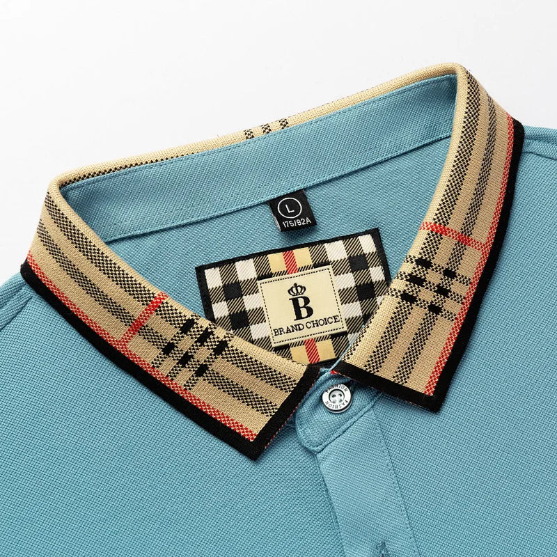 Matthew heren poloshirt. Modieus design, gestructureerde stof. Geschikt voor casual en zakelijk.